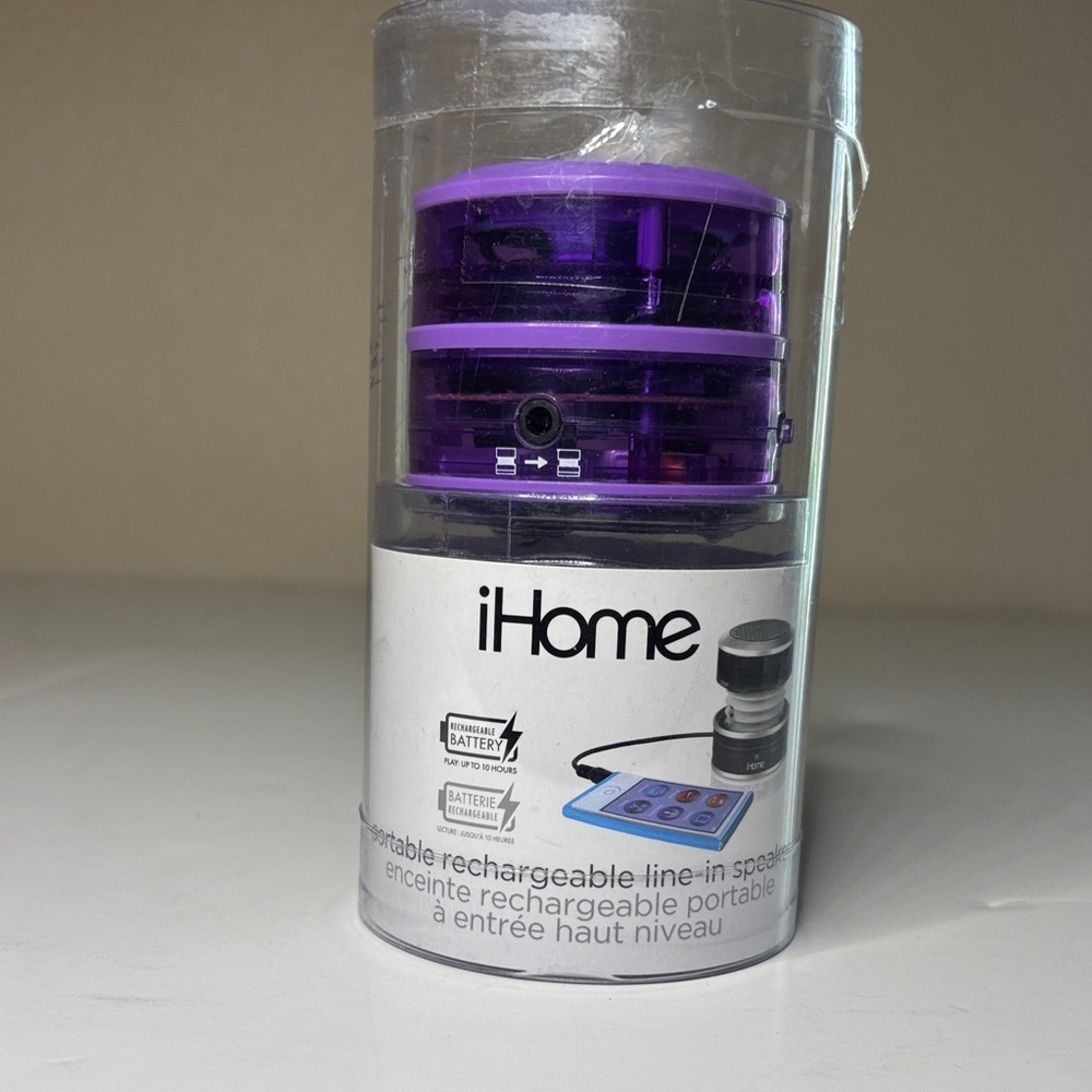 iHome Portable Rechargeable Line-In Speaker - Purple